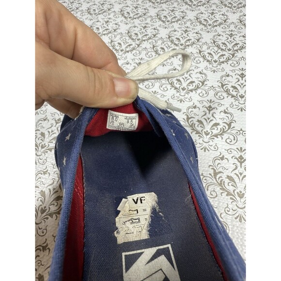 Vans Unisex Athletic Shoes Blue White Stars Low Top Lace Up Sneakers M 8 W‎ 9.5 - Picture 8 of 10